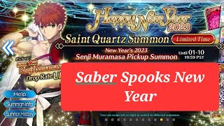 FGO NA - Happy New Year 2023 - GSSR Rolls and Muramasa Rolls featuring a lot of Saber Spooks