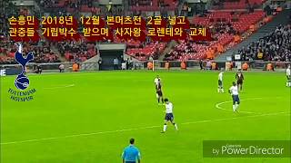 [2018/2019 토트넘] 손흥민 2골 넣고 기립박수 받으며 Substitution!!!