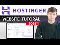 Hostinger Website Builder Tutorial 2026 (Step by Step)