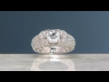 diamonique pave love ring platinum clad on qvc