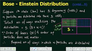 Lecture 17 | Condition and Calculation of Total no. of Microstates in BE Distribution