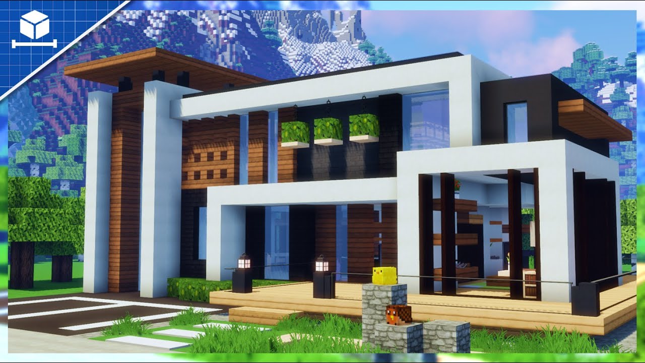 🏡 Minecraft Tutorial | How To Build A MODERN HOUSE In Minecraft 1.19 ...