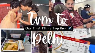 Our First Trip Together ✈️ എന്റെ മനസ്സിലെ ഡൽഹി ഇതല്ല!!! 😩😌 DAILY VLOG | Day 1 | Tvm to Delhi |