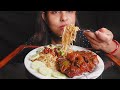 Eating Show - Egg Chowmein With Spicy🔥Chilli Chicken|homemade food|mukbang|Poulamieatingshow #foodie