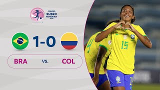BRASIL vs. COLOMBIA [1-0] | RESUMEN | CONMEBOL SUB20 FEM | FASE FINAL