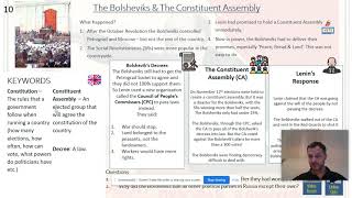 10. The Bolsheviks and the Constituent Assembly