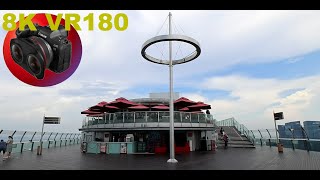 8K VR180 GENERAL LOOK AT SKYDECK ON TOP OF MARINA BAY SANDS SINGAPORE 3D (Travel Videos/ASMR/Music)