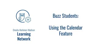 Buzz Students: Using The Calendar Feature
