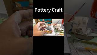 【指尖陶藝】小花盆長出來南瓜和蘑菇啦｜小江陶藝#diy #shorts #craft #handicraft