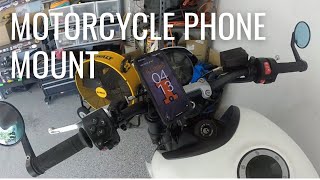 Motorcycle Phone Mount + Charging - Triumph Trident 600