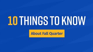 10 things to know about fall quarter at UC Riverside