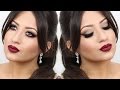 ♡ Winged Liner Smokey Eye and Wine Lips | Melissa Samways ♡