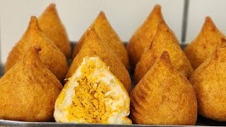 COXINHA COM MASSA DE BATATA RENDE MUITO SEQUINHA POR FORA CREMOSA POR DENTRO