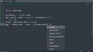 Calculate age in year in Python | Python Examples | Python Coding Tutorial | Python Coding Interview