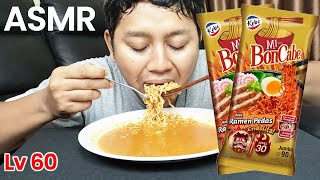 ASMR EATING Mie Boncabe | Boncabe Spicy Ramen Level 60 | MUKBANG No Talking | ASMR Eating Noodles