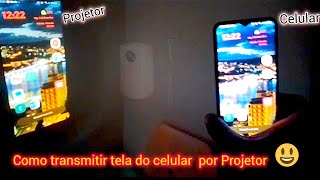 Como Conectar o celular no projetor | T1 mini projetor wi-fi portátil