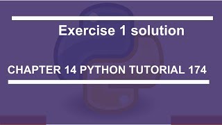 Exercise 1 solution : Python tutorial 174