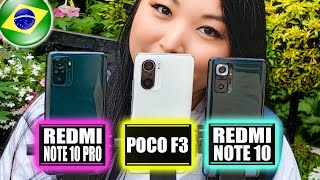 Poco F3 vs Redmi note 10 Pro vs Note 10 Camera teste Review unbox