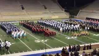 Coweta Tiger Pride celebrate their Grand Champion win at OBA 2014.