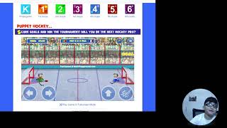 Aadit plays 'Puppet Hockey' on MathPlayground.com