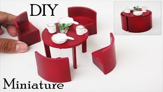 Dining Table set | DIY Miniature Furniture  Crafts ideas