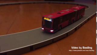 Tomytec Mercedes Citaro articulated bus test run