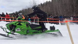 Snowmobile Hill Climb drags (st.quentin NB)