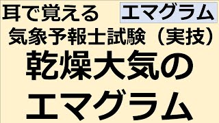 乾燥大気のエマグラム【れいらいCH】耳で覚える　気象予報士試験（実技）【自分用】