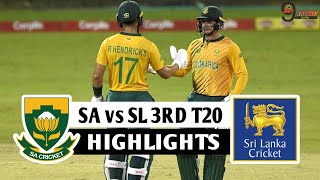 SA vs SL 3RD T20 HIGHLIGHTS 2021 | South Africa vs Sri Lanka Third T20 Highlights 2021