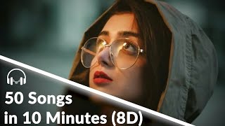 50 Songs in 10 minutes ( 8D AUDIO ) | KuHu Gracia | Romantic Mashup | 3D Bollywood Songs
