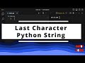 How to get Last Character in Python String?
