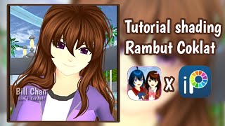 Tutorial Shading Rambut Coklat Sakura School Simulator & IbispaintX  [New Style?]