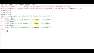 python program to demonstrate Chained conditionals