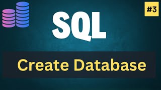 Create Database In SQL | SQL Tutorial In Hindi 3 #SQLCourse #LearnSQL #DataAnalysis #SQLTutorial