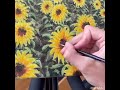 Painting a field of sunflowers using acrylics. #shorts #acrylicpainting #artlesson