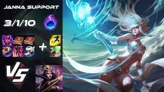 SUPPORT Janna vs LeBlanc - EU Grandmaster Patch 14.24