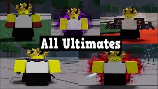 ALL ULTIMATES IN STRONGEST BATTLEGROUNDS V1 #thestrongestbattlegrounds