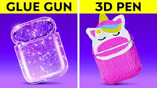 GLUE GUN VS 3D PEN BATTLE || Amazing DIY Jewelry And Repair Tricks For Any Occasion by 123GO! SCHOOL