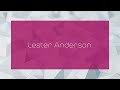 Lester Anderson - appearance