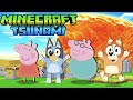 Minecraft Peppa Pig With Bluey Vs Lava Tsunami