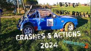 Best Of Finnish Rally Crashes & Actions 2024