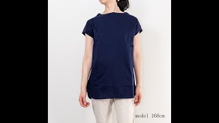 「ボートネックロングTシャツ」　ロングTシャツ/ロングカットソー/Tシャツ/チュニックTシャツ/ボートネックTシャツ/岡崎市/セレクトショップ/ラひまわり/LaHimawar