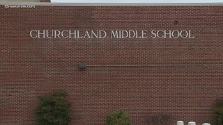 Portsmouth's Churchland Middle School closed Wednesday after heating issues