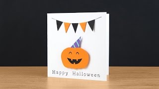 Happy Halloween pumpkin card | DIY tutorial