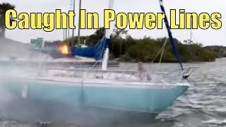 Sail Boat Stuck In Power Lines Caught On Camera! | Boating News of the Week | Broncos Guru