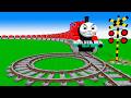 【踏切アニメ】あぶない電車 TRAIN THOMAS 🚦 Fumikiri 3D Railroad Crossing Animation #train