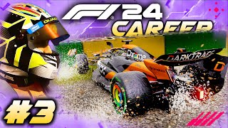 F1 24 CAREER MODE Part 3: First Ever WET Session! A Harsh Reality Check!