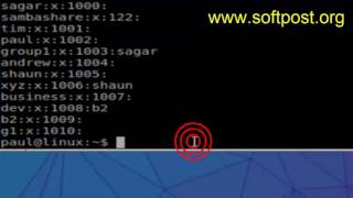 User Group commands in BASH shell terminal
