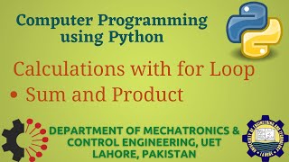 [Python Programming Basics to Advanced]: Calculations with for loop (p2) | Lab 10P-1