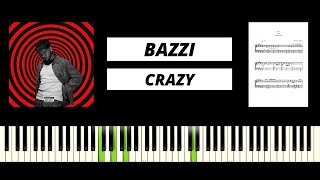 Bazzi - Crazy (AMAZING PIANO TUTORIAL & COVER)